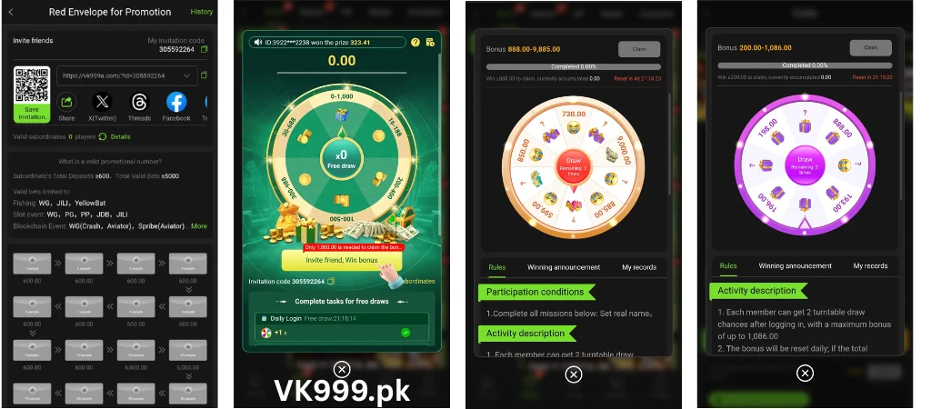 VK999 Referral and earn at home for free