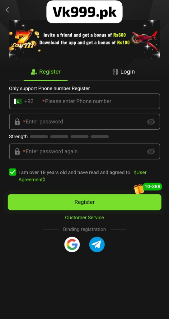 VK999 Register Create Your VK999 Account Free 2026 | VK999.pk